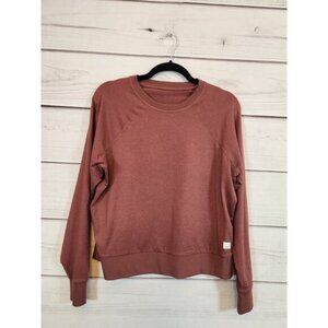 Vuori Women's Red Solid Crew Neck Long Sleeve Pullover Sweatshirt Size X-Small